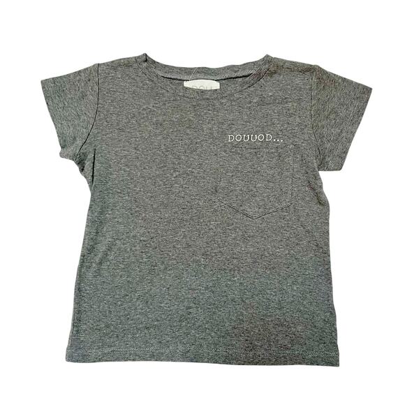 DOUUOD Graphic Pocket Tee Size 4 - Picture 1 of 5